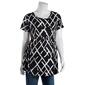 Womens Due Time Short Sleeve Criss Cross Babydoll Maternity Tee - image 1
