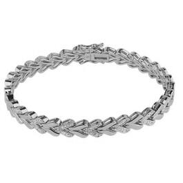 Accents by Gianni Argento Silver Plated Diamond Accent Bracelet