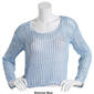 Juniors No Comment Shimmer Pointelle Sweater - image 4