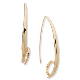 Nine West Gold-Tone Twisted Threader Earrings