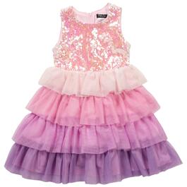 Girls &#40;4-6x&#41; Rare Editions Sequin Mesh Tiered Dress