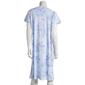 Womens Laura Ashley Short Sleeve Floral Nightshirt w/Lace - image 2