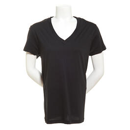 Plus Size HUE&#40;R&#41; Short Sleeve Solid Pajama Tee - Black
