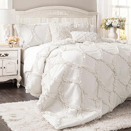 Lush Decor(R) Avon 3pc. Comforter Set - White