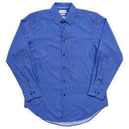 Mens Bill Blass Fitted Geo Dress Shirt - Blue