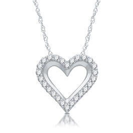 Nova Star&#40;R&#41; Sterling 1/4ctw. Lab Diamond Heart Pendant