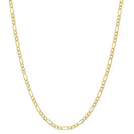 Gold Classics&#40;tm&#41; Gold over Sterling Silver Polished Figaro Necklace