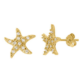 Danecraft Cubic Zirconia Starfish Stud Earrings