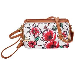 Womens Bueno Floral Metal Corner Wallet On A String