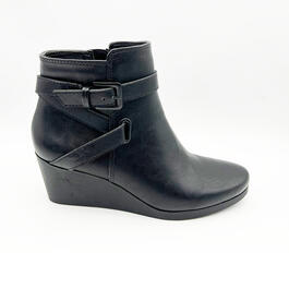 Womens New York Transit Kick Strap Smooth Wedge Ankle Boots