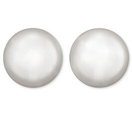 Sterling Silver White Pearl Stud Earrings