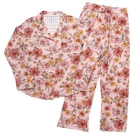 Womens Karen Neuburger Notch Collar Floral Pajama Set