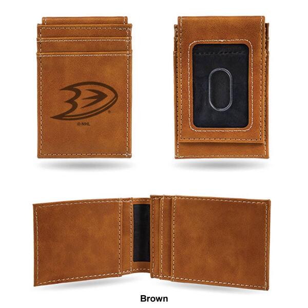 Mens NHL Anaheim Ducks Faux Leather Front Pocket Wallet