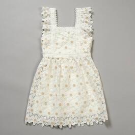 Girls &#40;7-16&#41; Rare Editions Sleeveless Flower Lace Dress