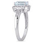 Gemstones Classics&#8482; 10kt. White Gold Emerald Cut Aquamarine Ring - image 4