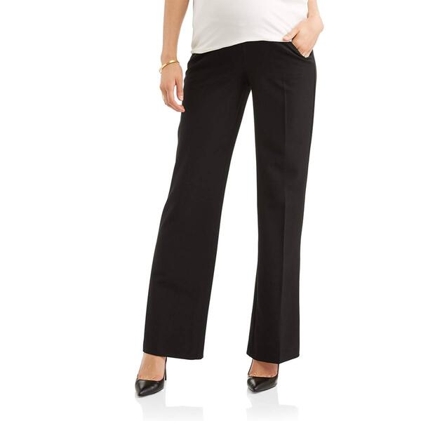 Womens Times Two Over Belly Career Flared Leg Maternity Pants - image 