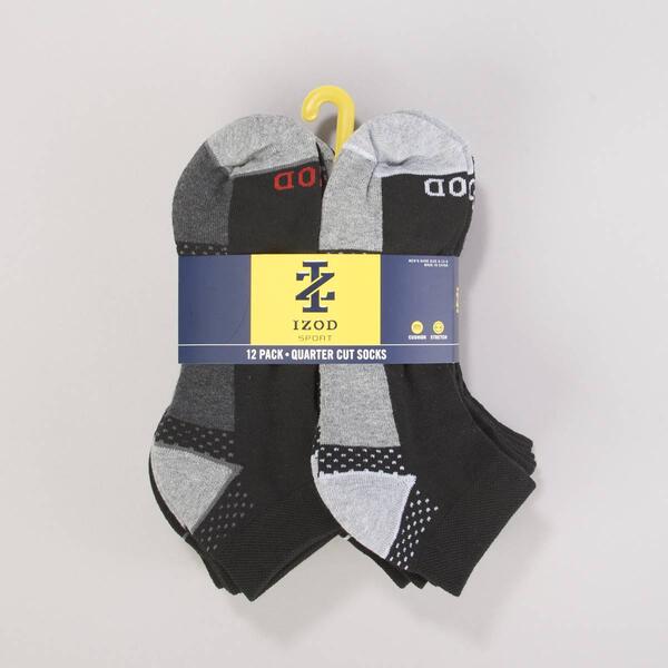 Mens IZOD&#40;R&#41; 12pk. Athletic Quarter Socks - image 
