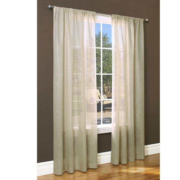 Weathermate Insulated Sheer Curtain Panel - Linen - image 