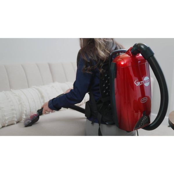Atrix Jet Red HEPA Backpack Vacuum