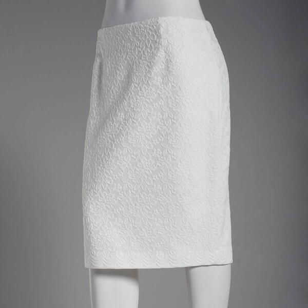 Plus Size Kasper Lace Jacquard Zip Slim Skirt - image 
