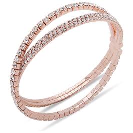 You're Invited Rose Gold-Tone Crystal Coil Bracelet