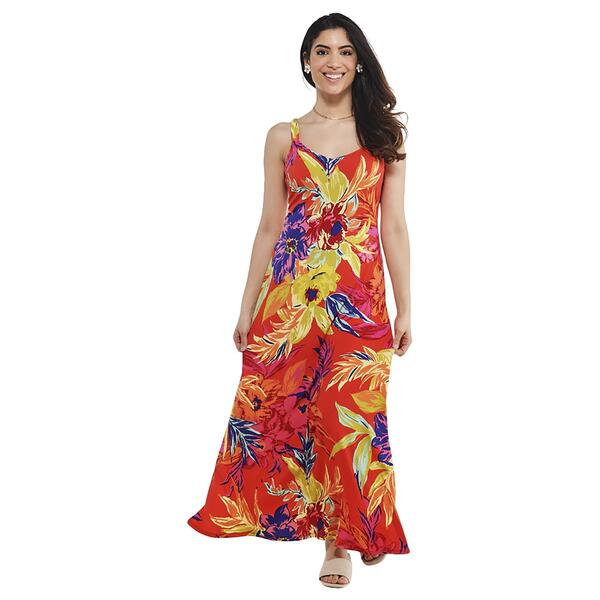 Womens MSK Sleeveless Print ITY Side Slit Maxi Dress - image 