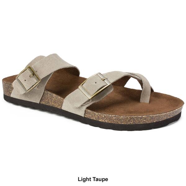 Womens White Mountain Gracie Slide Footbed Sandals