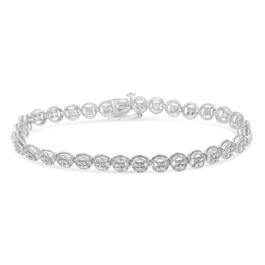 Diamond Classics&#8482; Sterling Silver Diamond Circle Link Bracelet