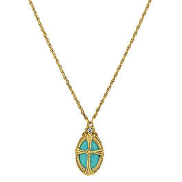Symbols of Faith Turquoise Pendant Necklace