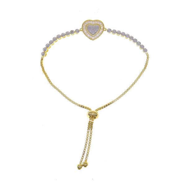 Accents by Gianni Argento Heart Adjustable Bracelet - image 