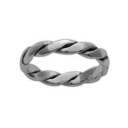 Marsala Fine Silver-Plated Twist Band Ring