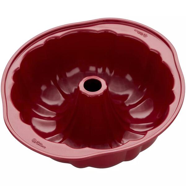 Non-Stick 9in. Red Fluted Tube Cake Pan - image 