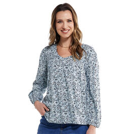 Womens Architect&#40;R&#41; Long Sleeve Floral Peasant Blouse