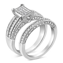Haus of Brilliance 3/4ctw Diamond Engagement Ring and Band Set
