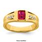 Mens Gentlemen&#8217;s Classics&#8482; 14kt. Gold Ruby & 1/10ct. Diamond Ring - image 7