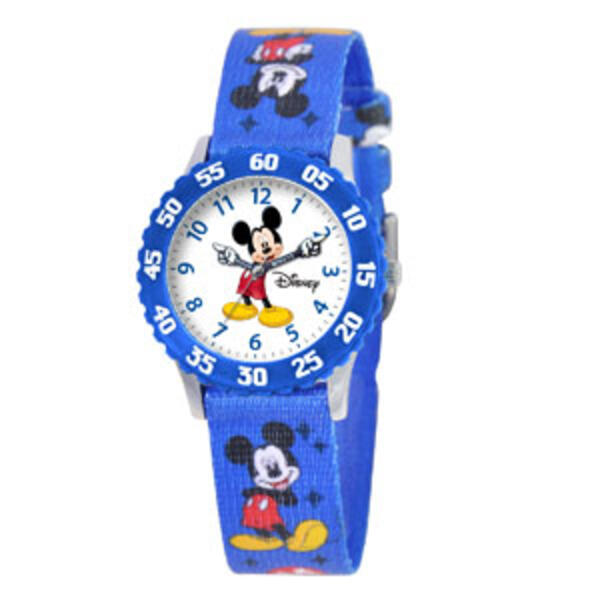 Mickey Mouse Blue Time Teach Watch -XWA3684 - image 