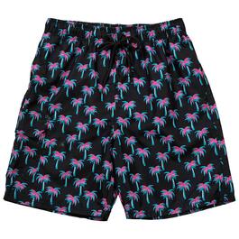 Young Mens Surf Zone Bright Palms Swim Trunks