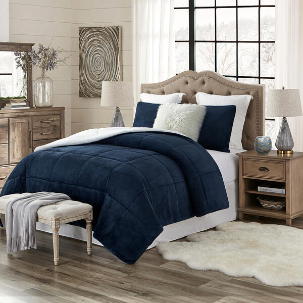 Swift Home Faux Fur and Sherpa Reverse Comforter Set - image 