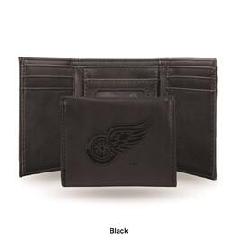 Mens NHL Detroit Red Wings Faux Leather Trifold Wallet