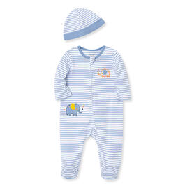 Baby Boy &#40;NB-9M&#41; Little Me Starry Elephant Footie Pajamas & Hat