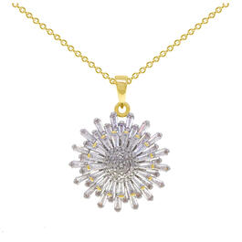 Gianni Argento Gold Plated Sunflower Pendant Necklace
