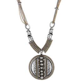 Ruby Rd. Silver-Tone Textured Round Pendant Necklace