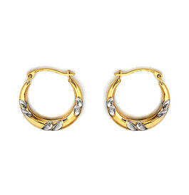 10kt. Yellow Gold Double Lined Patterned Earrings