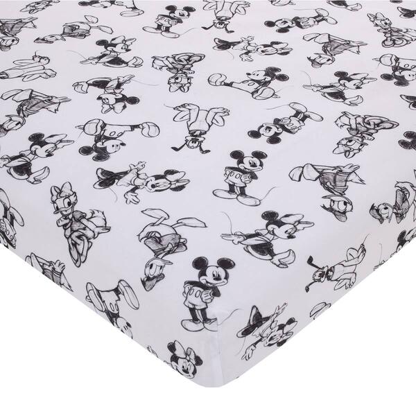 Disney Mickey & Friends Fitted Mini Crib Sheet - image 