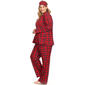 Plus Size White Mark 3pc. Red Plaid Pajama Set - image 4