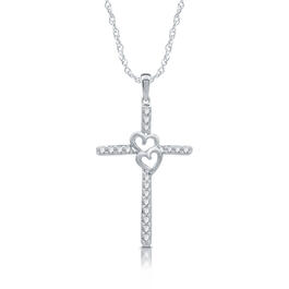 Nova Star&#40;R&#41; 1/4ctw Lab Grown Diamond Sterling Silver Cross Pendant