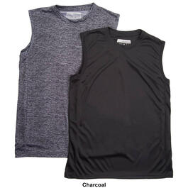 Mens Ultra Performance 2pk. Marled and Solid Muscle T-Shirts