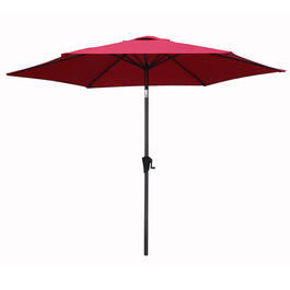 9ft. Heavy Duty Polyester Tilt Umbrella with Air Vent - Red
