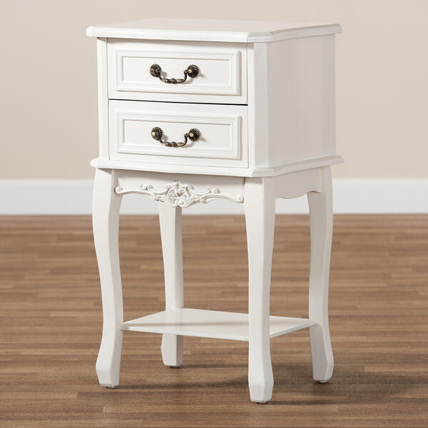 Baxton Studio Gabrielle French Country 2 Drawer Nightstand