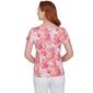 Womens Hearts of Palm A Touch of Tropical Floral Animal Tee - image 2